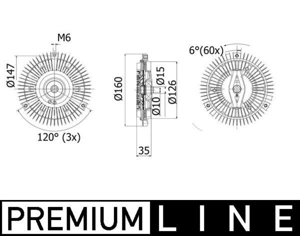 CFC266000P Mahle Original Acoplamento viscoso de ventilador de esfriamento