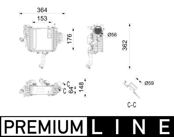 Radiador de intercooler para Mercedes ML/GLE W167