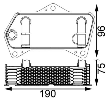 CLC202000S Mahle Original Radiador de esfriamento, Caixa Automática de Mudança
