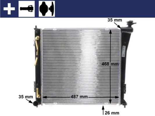 Radiador de esfriamento de motor Mahle Original CR385000P preço, a partir de 283,54 USD