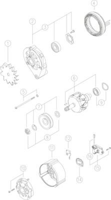 Gerador MG124 Mahle Original