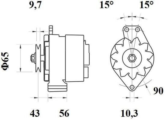 Gerador Mahle Original MG45 preço, a partir de 219,30 USD