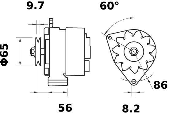 MG615 Mahle Original Gerador