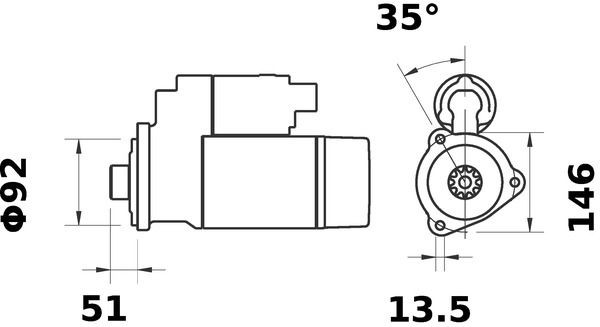 Motor de arranco Mahle Original MS103 preço, a partir de 573,64 USD