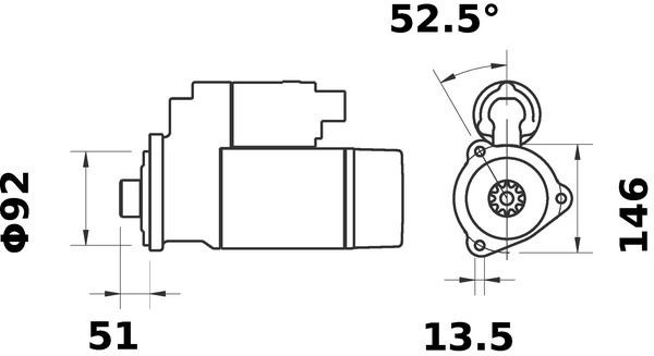 MS425 Mahle Original Motor de arranco