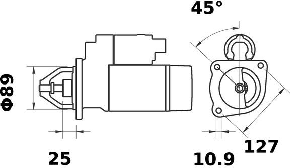 Motor de arranco Mahle Original MS443 preço, a partir de 262,23 USD
