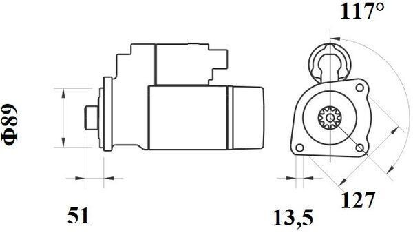 Motor de arranco MS775 Mahle Original