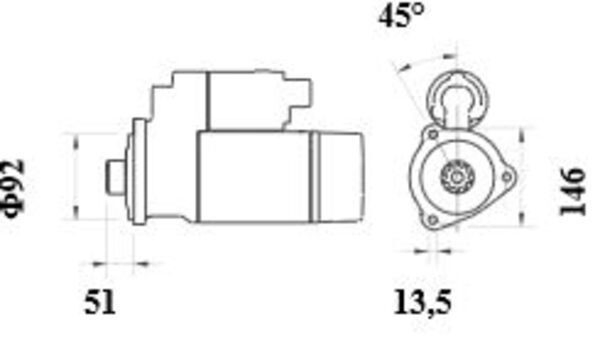 MS929 Mahle Original Motor de arranco