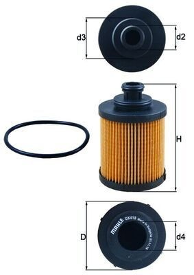 Compre OX418D Mahle Original Filtro de óleo