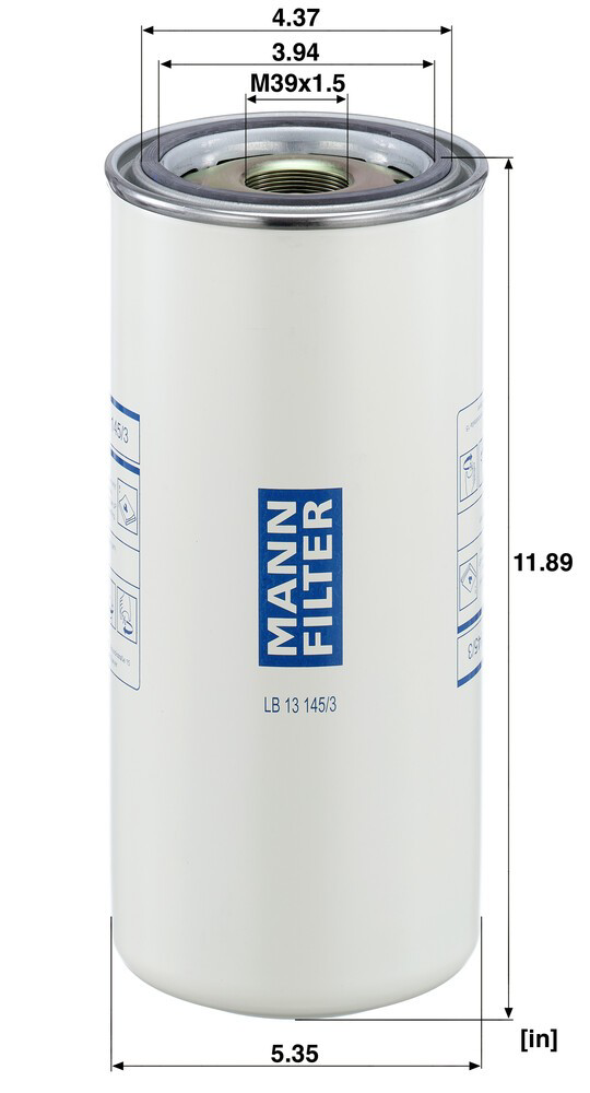 LB131453 Mann-Filter Filtro de secador de ar (separador de umidade e óleo) (TRUCK)