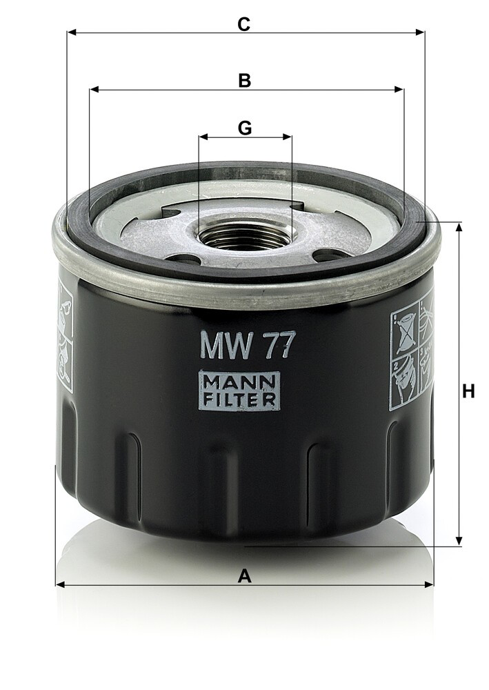 Compre MW77 Mann-Filter Filtro de óleo