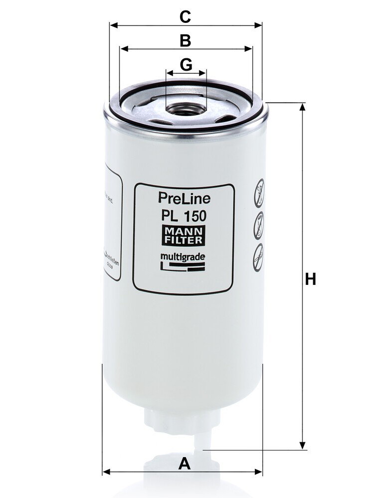 Filtro de combustível Mann-Filter PL150 preço, a partir de 32,19 USD