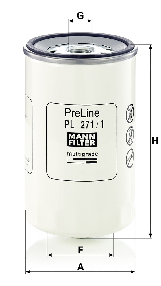 PL2711 Mann-Filter Filtro de combustível