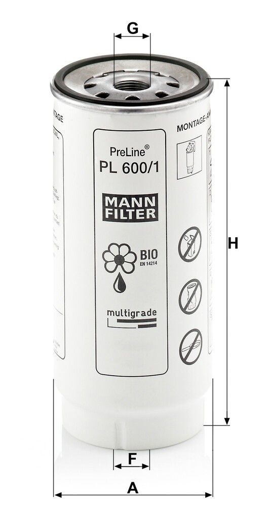 PL6001 Mann-Filter Filtro de combustível