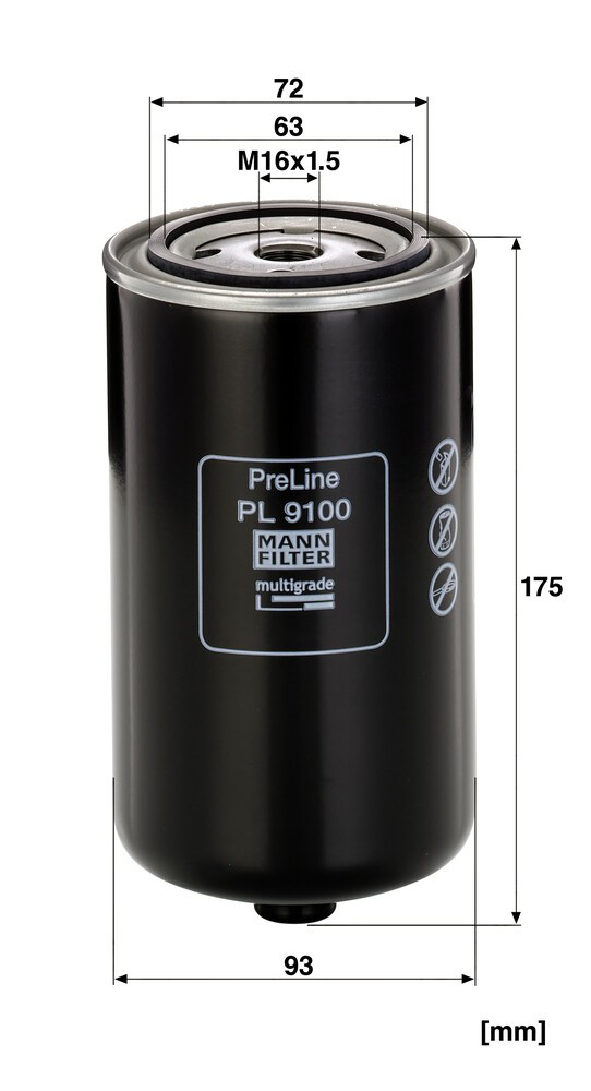 Filtro de combustível Mann-Filter PL9100 preço, a partir de 77,27 USD