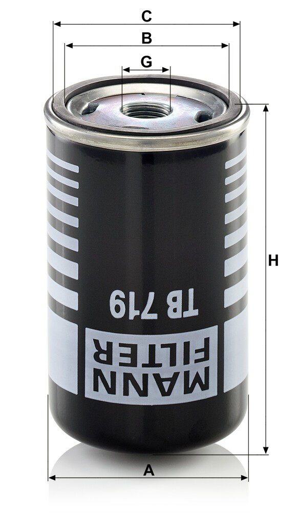 TB719 Mann-Filter Filtro de secador de ar (separador de umidade e óleo) (TRUCK)