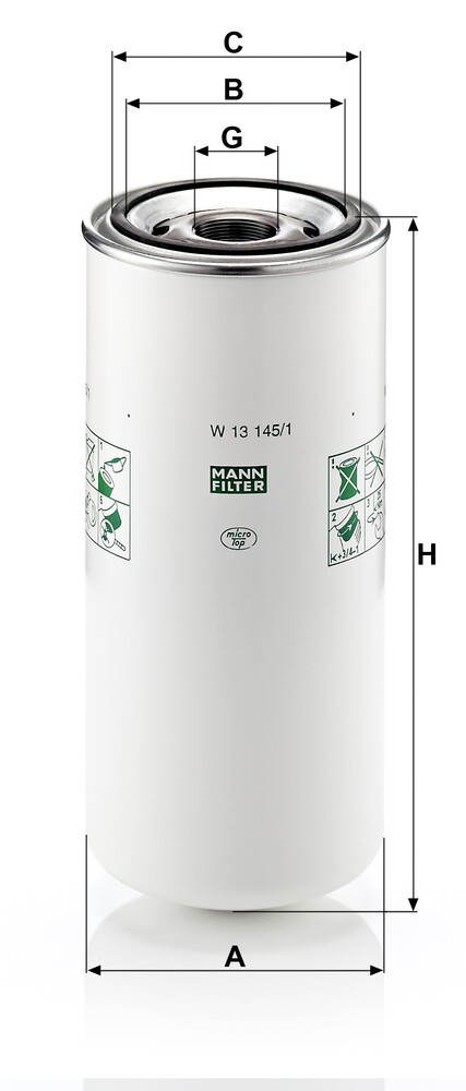W131451 Mann-Filter Filtro de óleo