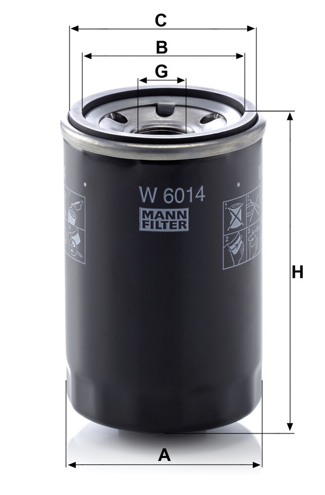 Filtro de óleo Mann-Filter W6014 preço, a partir de 18,48 USD