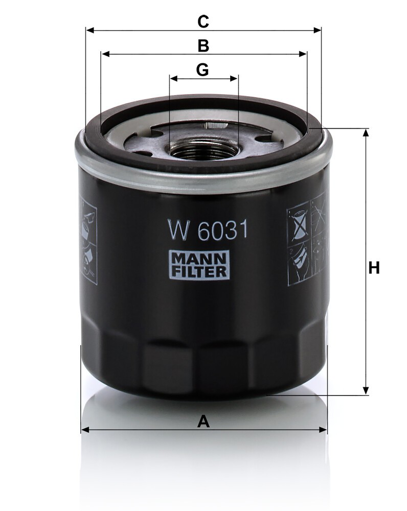 Filtro de óleo Mann-Filter W6031 preço, a partir de 9,80 USD
