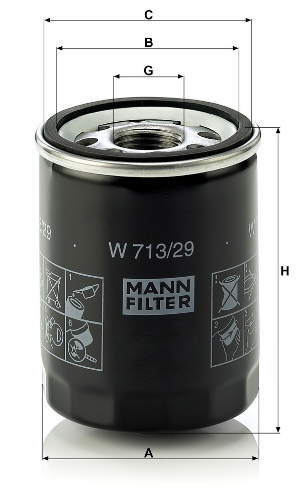 Filtro de óleo Mann-Filter W71329 preço, a partir de 13,05 USD