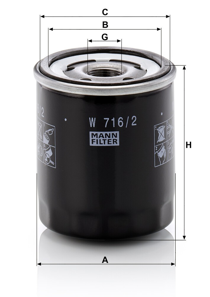 Filtro de óleo Jeep Compass  MP