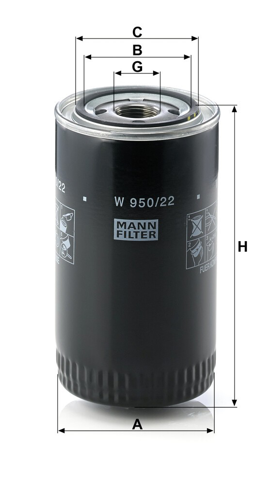 Filtro de óleo 6002115213 Komatsu