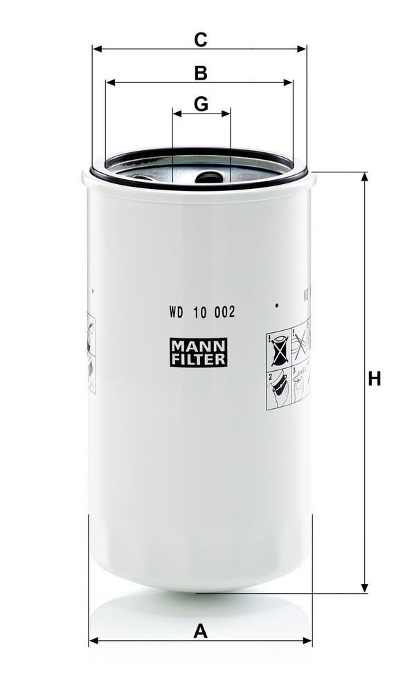 Filtro do sistema hidráulico Mann-Filter WD10002 preço, a partir de 24,85 USD