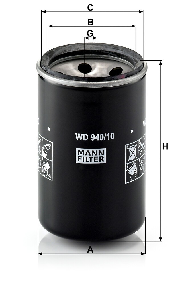 WD94010 Mann-Filter Filtro do sistema hidráulico