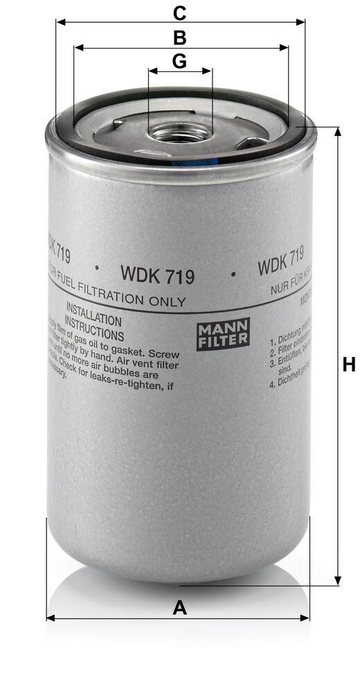 Filtro de combustível Case J903640