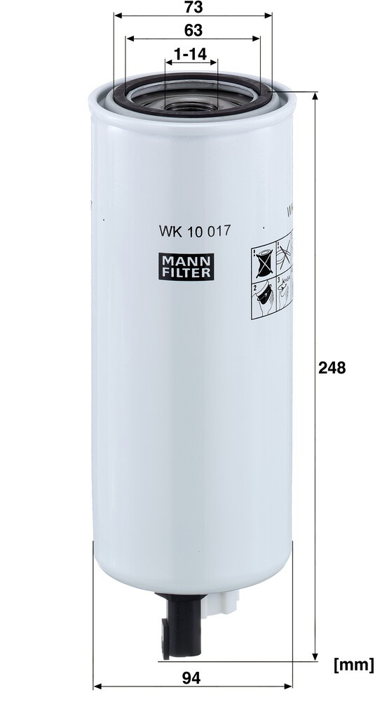 WK10017X Mann-Filter Filtro de combustível