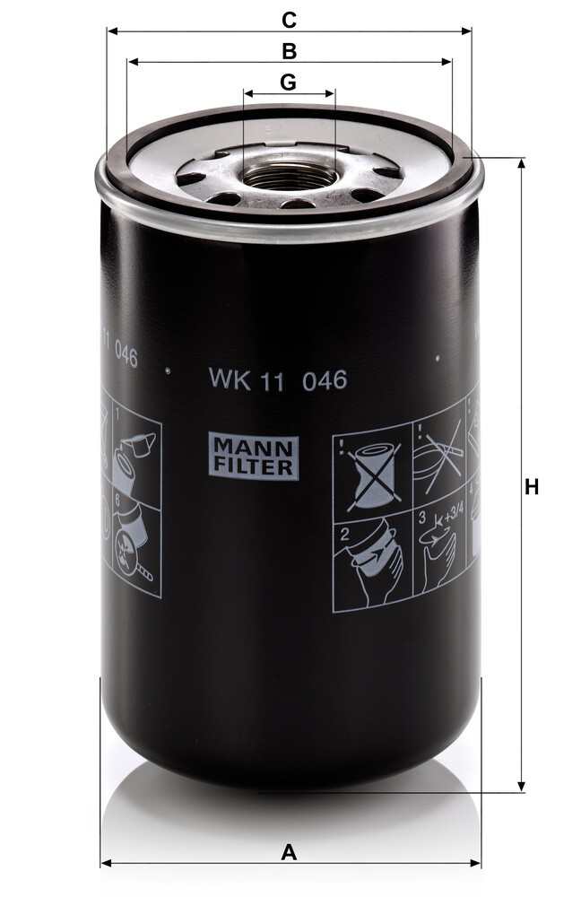 WK11046 Mann-Filter Filtro de combustível