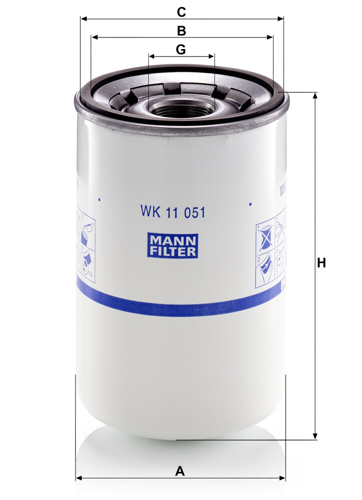 Filtro de combustível Mann-Filter WK11051 preço, a partir de 25,24 USD