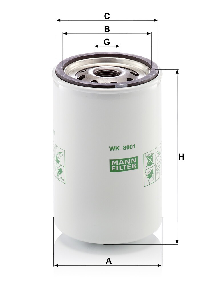 WK8001 Mann-Filter Filtro de combustível