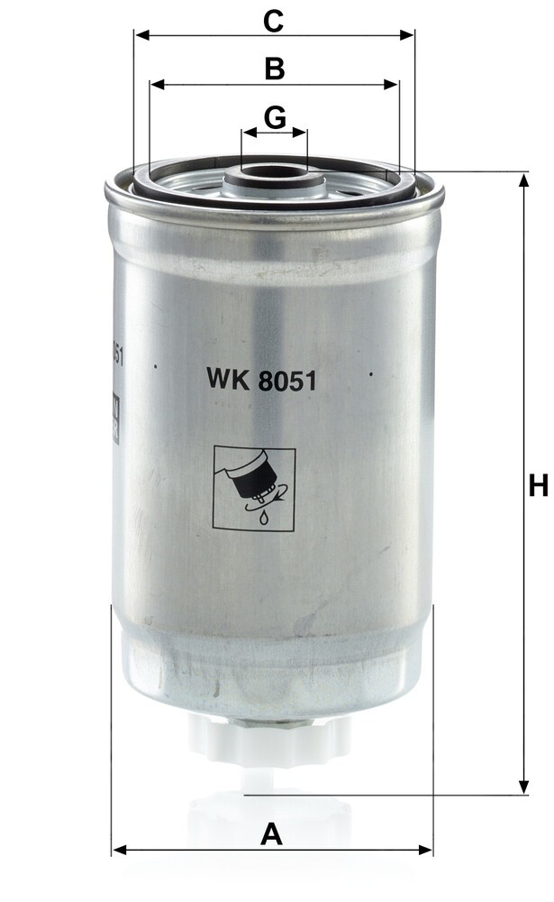 WK8051 Mann-Filter Filtro de combustível