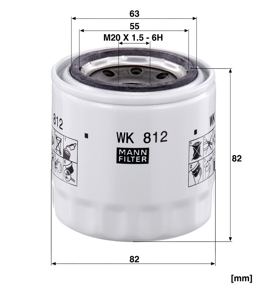 Compre WK812 Mann-Filter Filtro de combustível