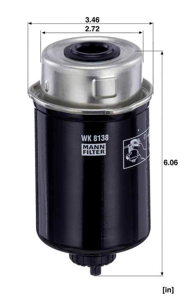 Filtro de combustível John Deere RE529643 preço, a partir de 27,35 USD