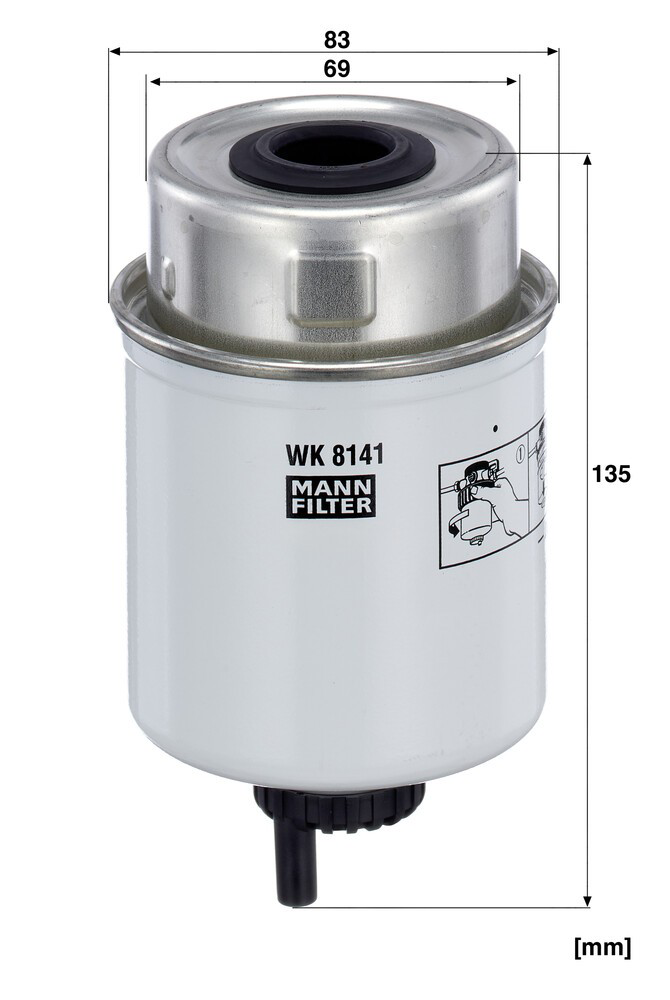 WK8141 Mann-Filter Filtro de combustível