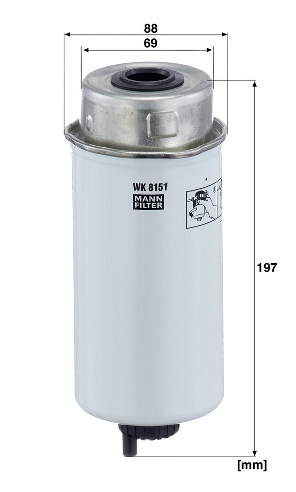 WK8151 Mann-Filter Filtro de combustível