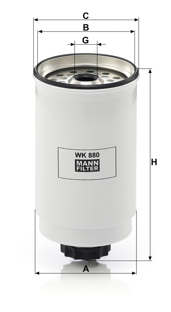 WK880 Mann-Filter Filtro de combustível