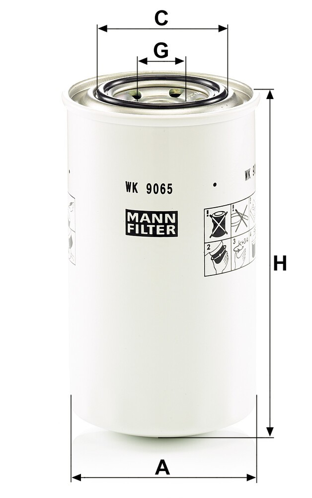 WK9065 Mann-Filter Filtro de combustível