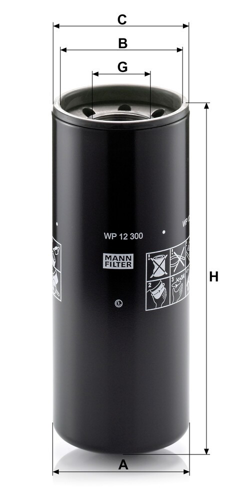 WP12300 Mann-Filter Filtro de óleo