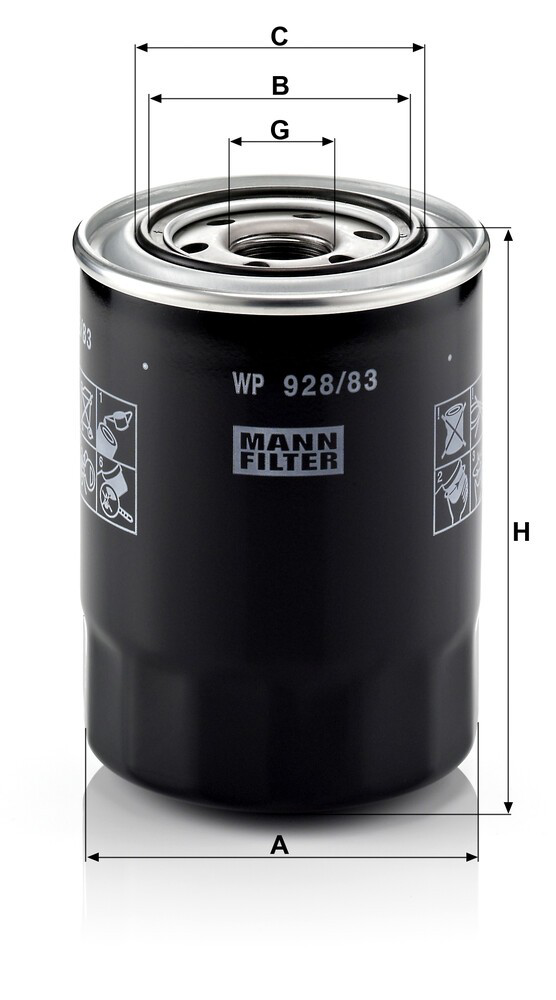 WP92883 Mann-Filter Filtro de óleo