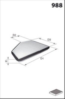 Filtro de salão para Renault Laguna I B56, 556