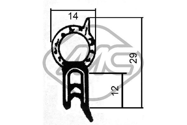 Compactador da porta dianteira esquerda (na porta) Metalcaucho 00600 preço, a partir de 3,73 USD