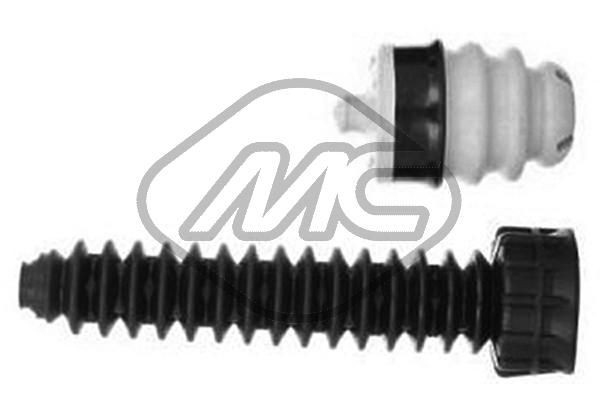 06382 Metalcaucho Pára-choque (grade de proteção) de amortecedor traseiro + bota de proteção