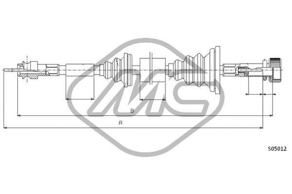 80919 Metalcaucho Cabo de acionamento de velocímetro