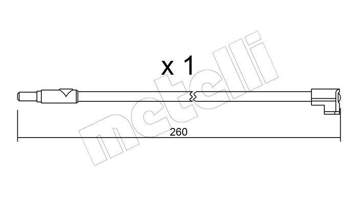 Sensor dianteiro de desgaste das sapatas do freio Renault Trucks Mascott  FH