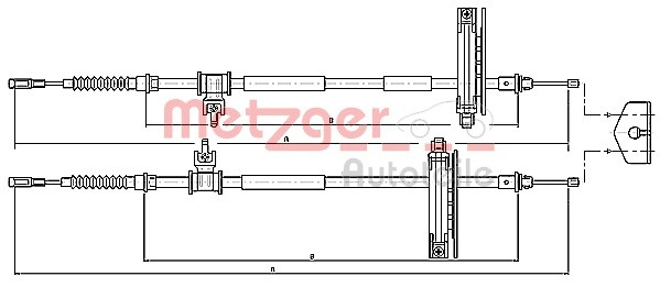Cabo traseiro direito/esquerdo do freio de estacionamento Ford C-Max preço, a partir de 42,92 USD