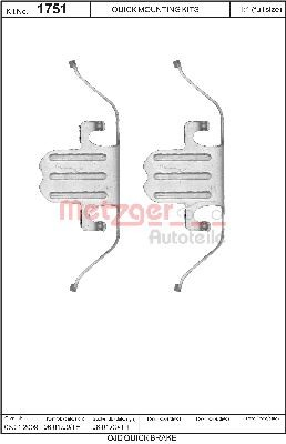 Kit de molas de fixação de sapatas de disco dianteiras para BMW 1  E81