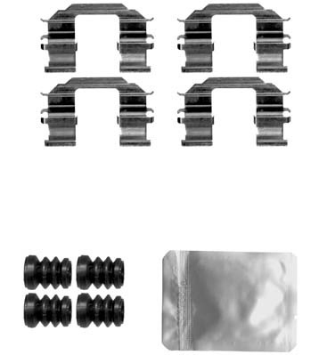 Kit de molas de fixação de sapatas de disco dianteiras para Chevrolet Aveo I T200
